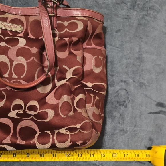 Coach Monogram Tote in Rosewood and Blush - Picture 7 of 8